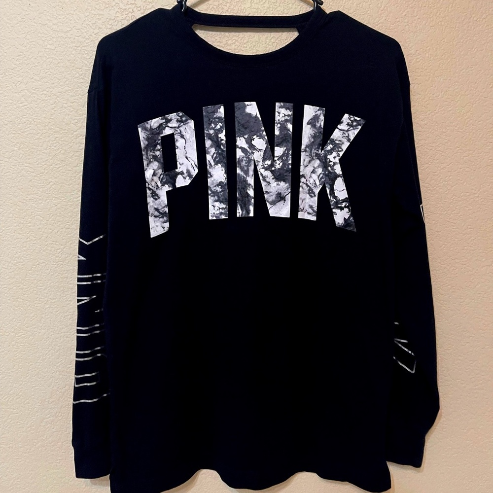 Victoria's Secret PINK black keyhole cutout tee